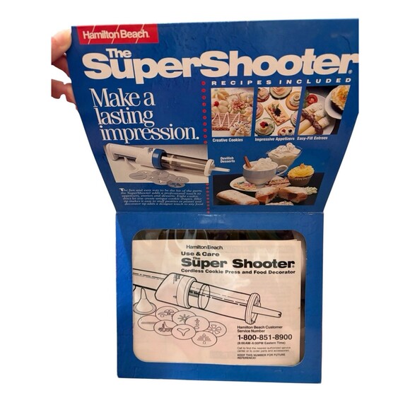 Hamilton Beach The Super Shooter Cordless Cookie Press & Food Decorator 11 Discs - Picture 2 of 9